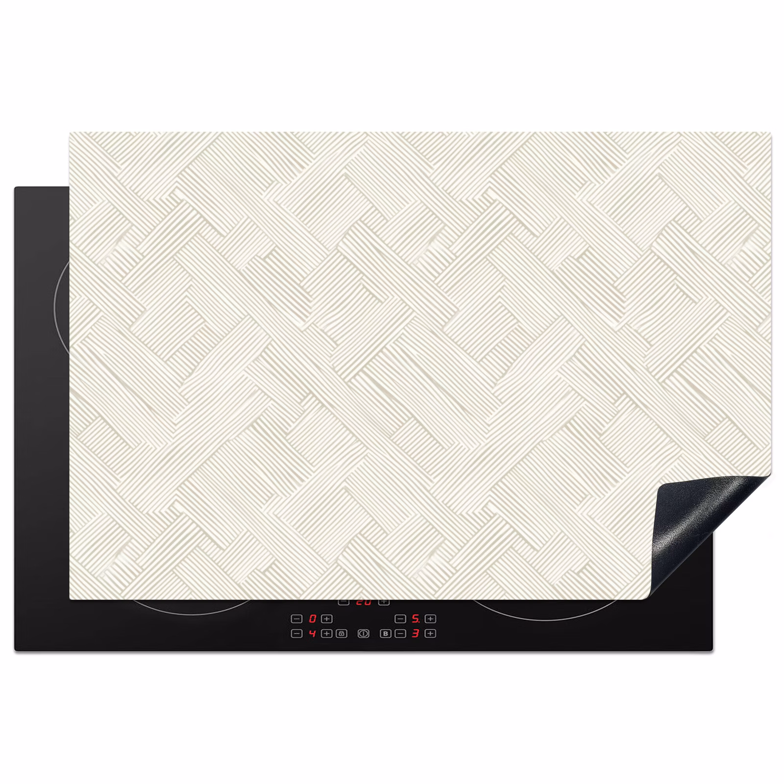 Inductie beschermer - Textuur - Abstract - Beige — 1