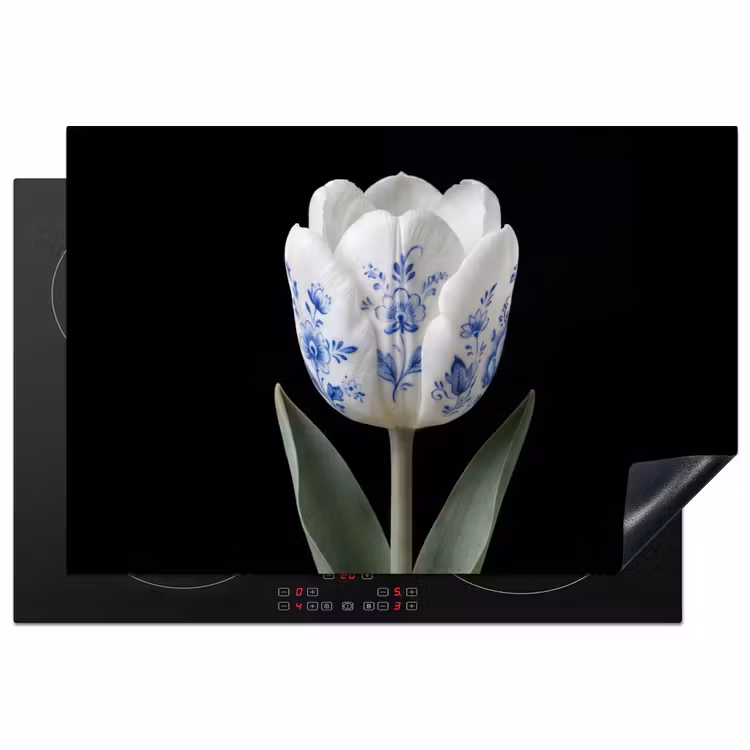 Inductie beschermer - Tulp - Patroon - Blauw — 1