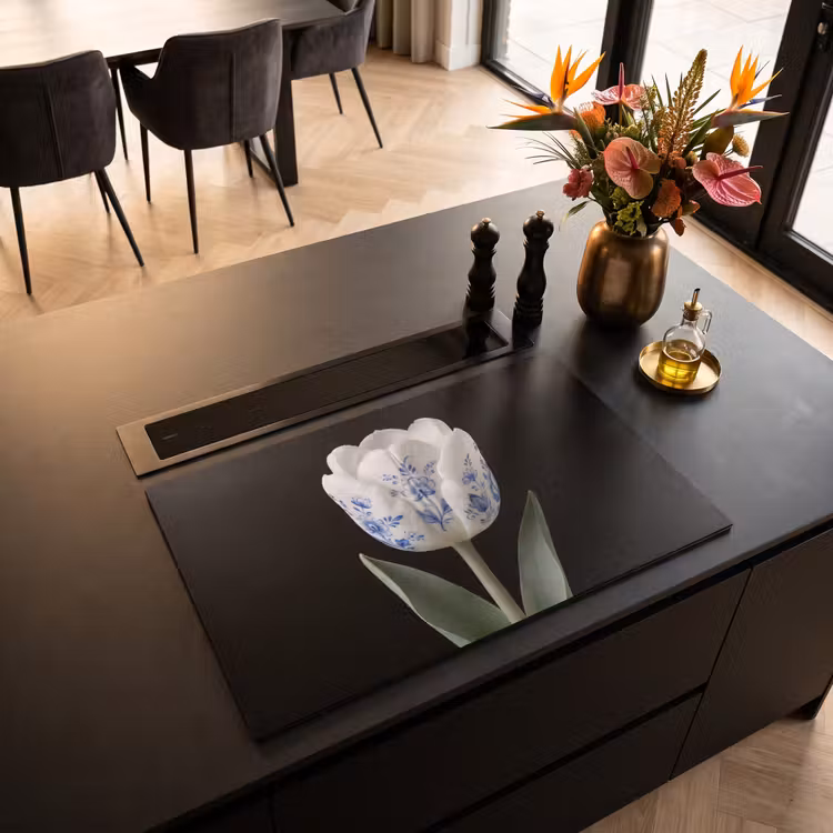 Inductie beschermer - Tulp - Patroon - Blauw — 3