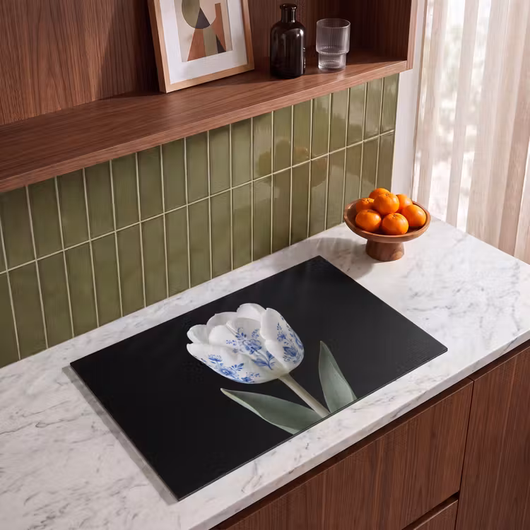 Inductie beschermer - Tulp - Patroon - Blauw — 4