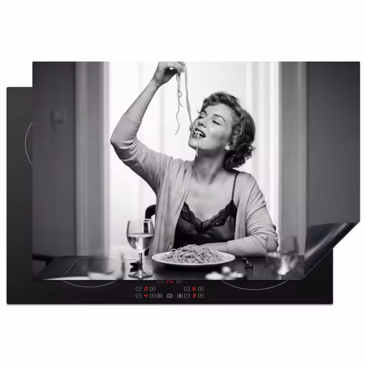 Inductie beschermer - Vrouw - Spaghetti - Zwart - Wit — 2