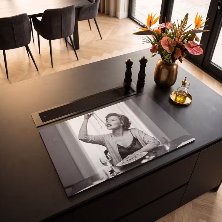 Inductie beschermer - Vrouw - Spaghetti - Zwart - Wit — 3