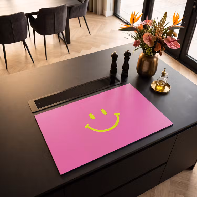 Inductie beschermer - Smiley - Vrolijk - Roze — 3