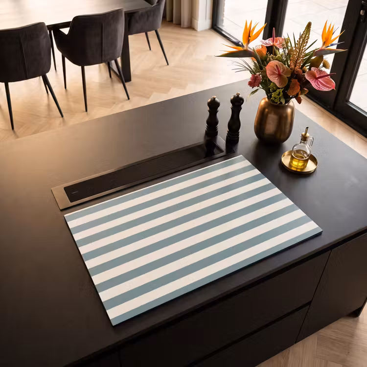 Inductie beschermer - Strepen - Modern - Blauw — 3