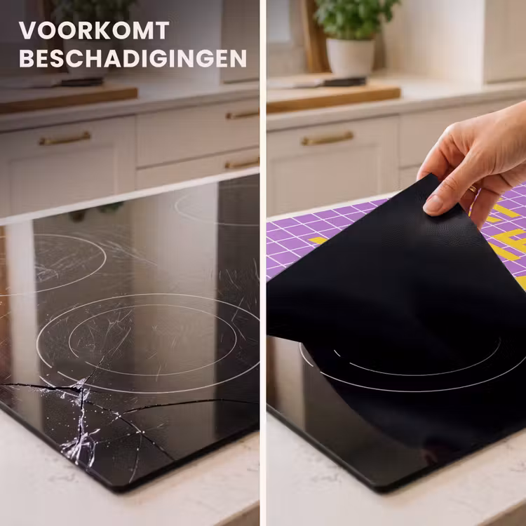 Inductie beschermer - Tekst - Eend - Paars — 2