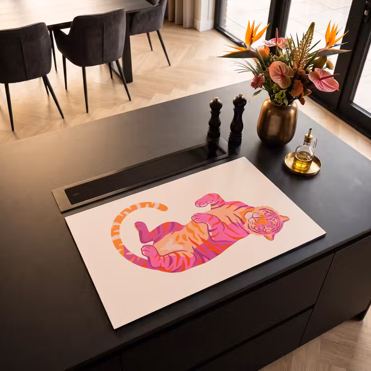 Inductie beschermer - Tijger - Roze - Oranje — 3
