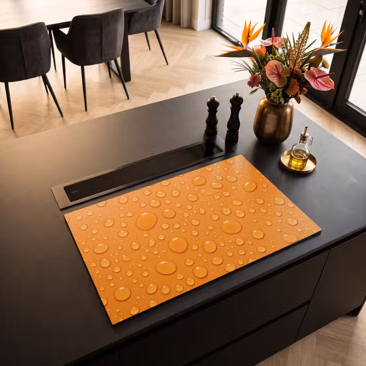 Inductie beschermer - Water - Druppels - Oranje — 3