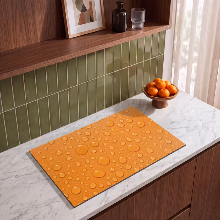 Inductie beschermer - Water - Druppels - Oranje — 4