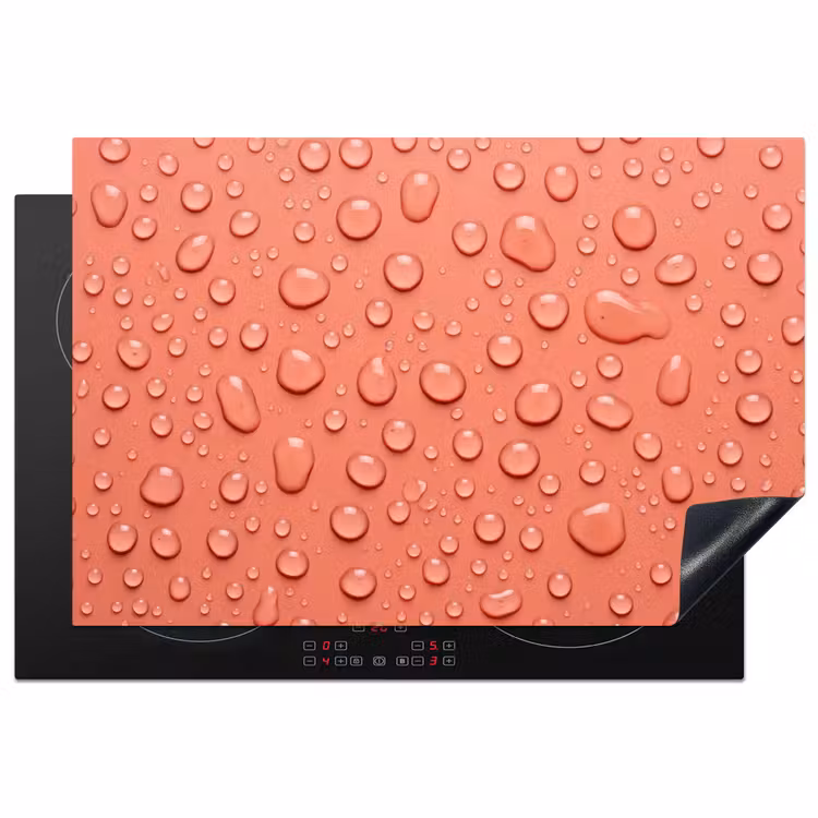 Inductie beschermer - Water - Druppels - Roze — 2