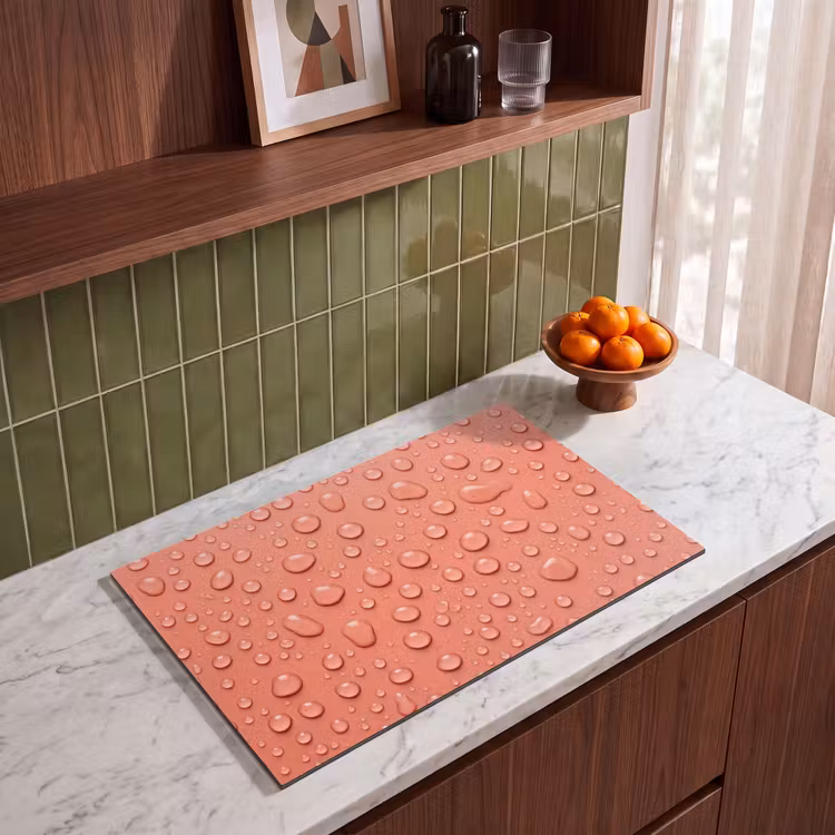 Inductie beschermer - Water - Druppels - Roze — 4