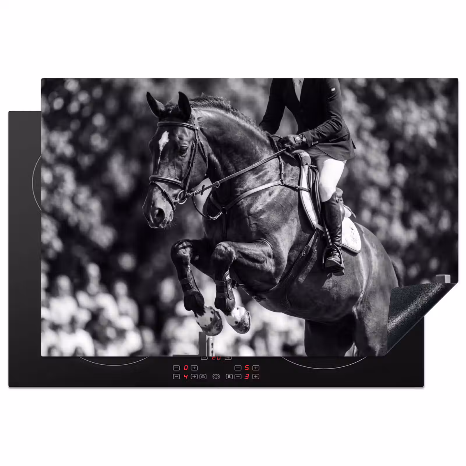 Inductie beschermer - Springen - Paard - Zwart - Wit — 1