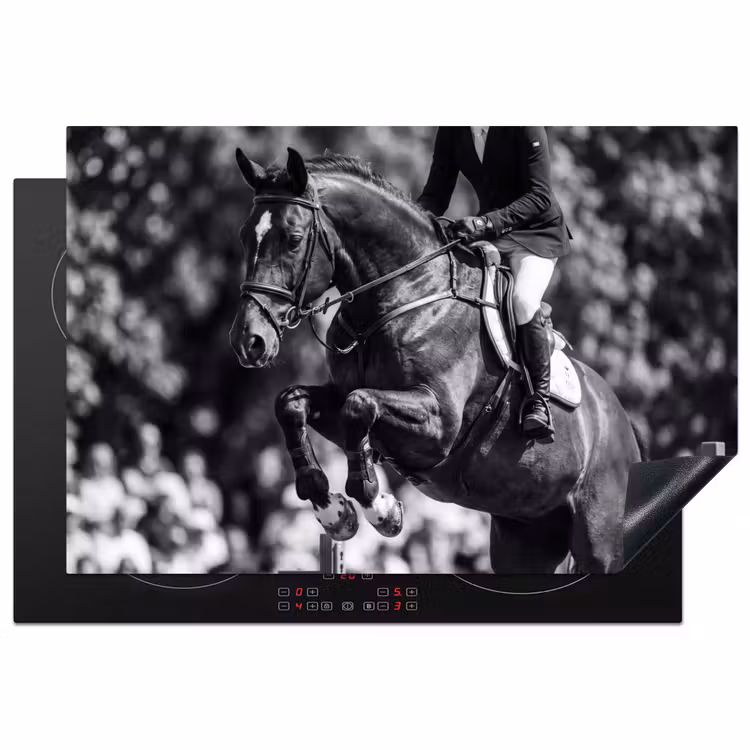 Inductie beschermer - Springen - Paard - Zwart - Wit — 1