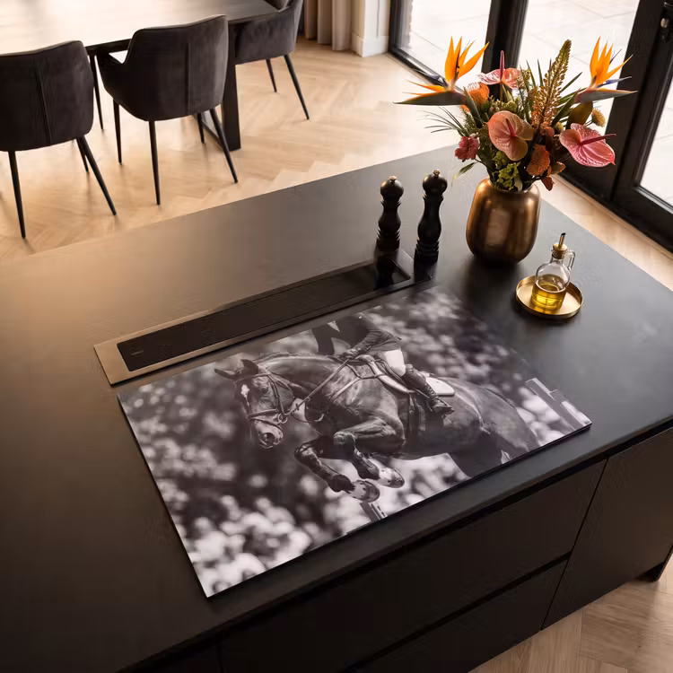 Inductie beschermer - Springen - Paard - Zwart - Wit — 3