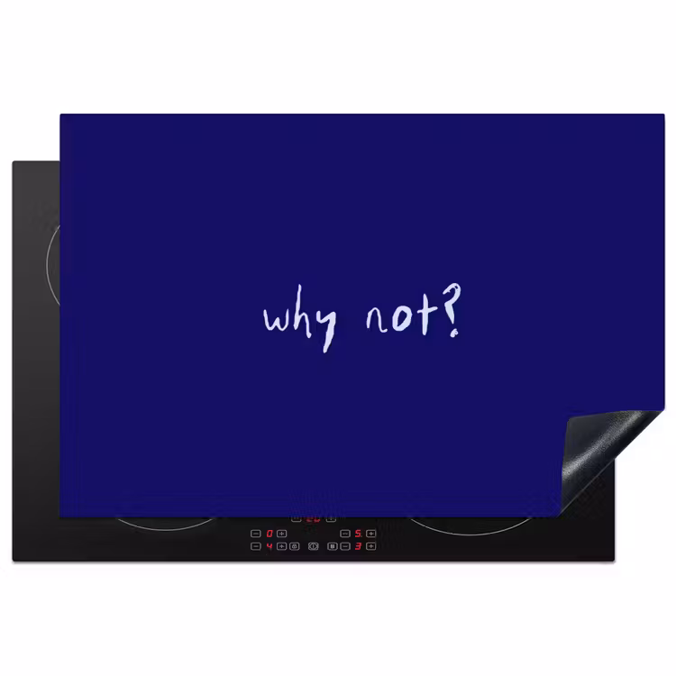 Inductie beschermer - Why not - Blauw - Handgeschreven — 1