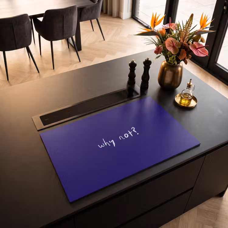 Inductie beschermer - Why not - Blauw - Handgeschreven — 3