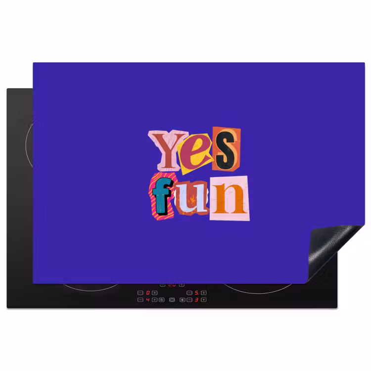 Inductie beschermer - Yes fun - Kleurrijk - Collage-stijl — 2