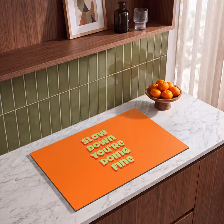 Inductie beschermer - Slow down you're doing fine - Oranje - Simple — 4