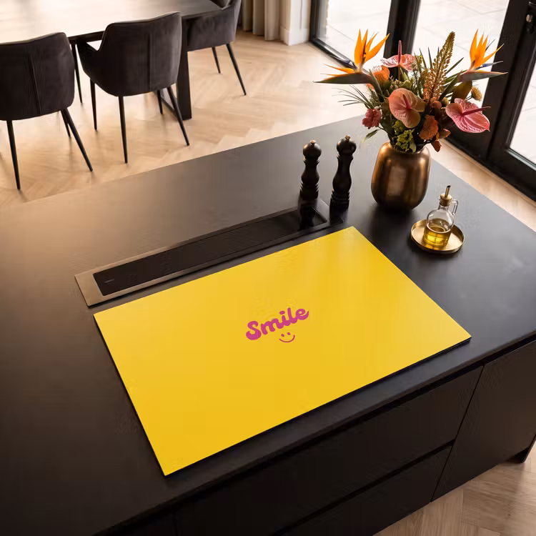 Inductie beschermer - Smile - Geel - Roze — 3