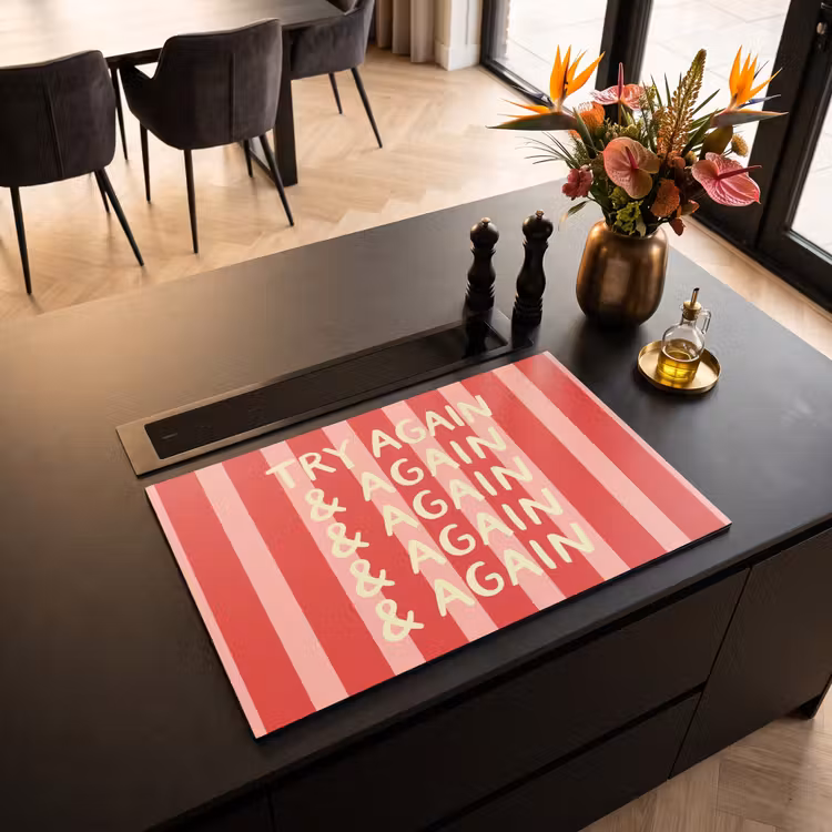Inductie beschermer - Strepen - Rood - Try again — 3