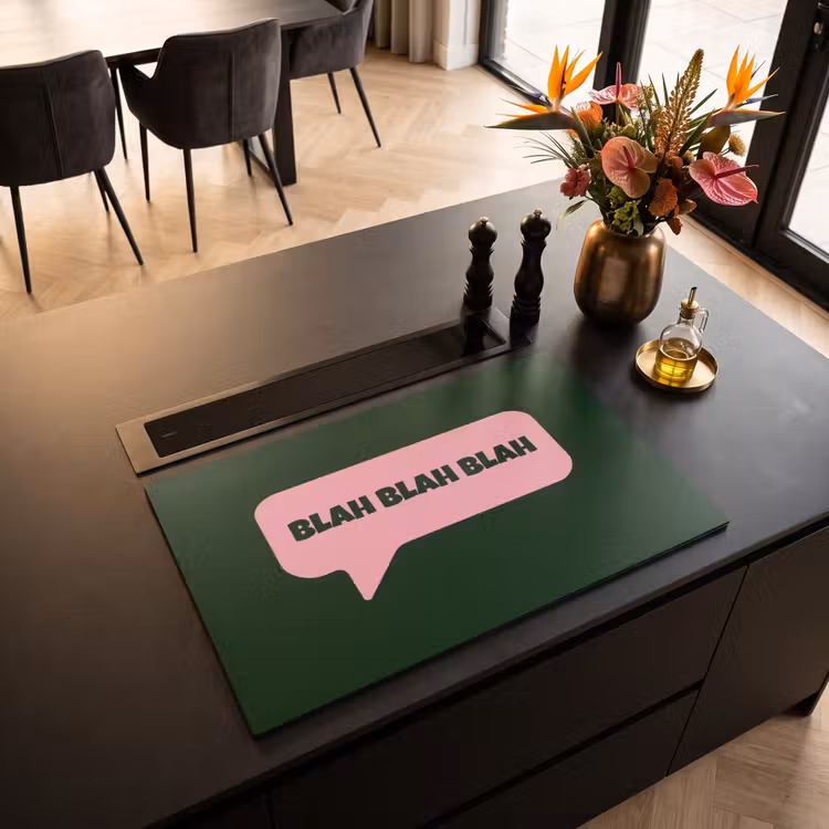 Inductie beschermer - Tekstwolk - BLAH BLAH BLAH - Roze — 3