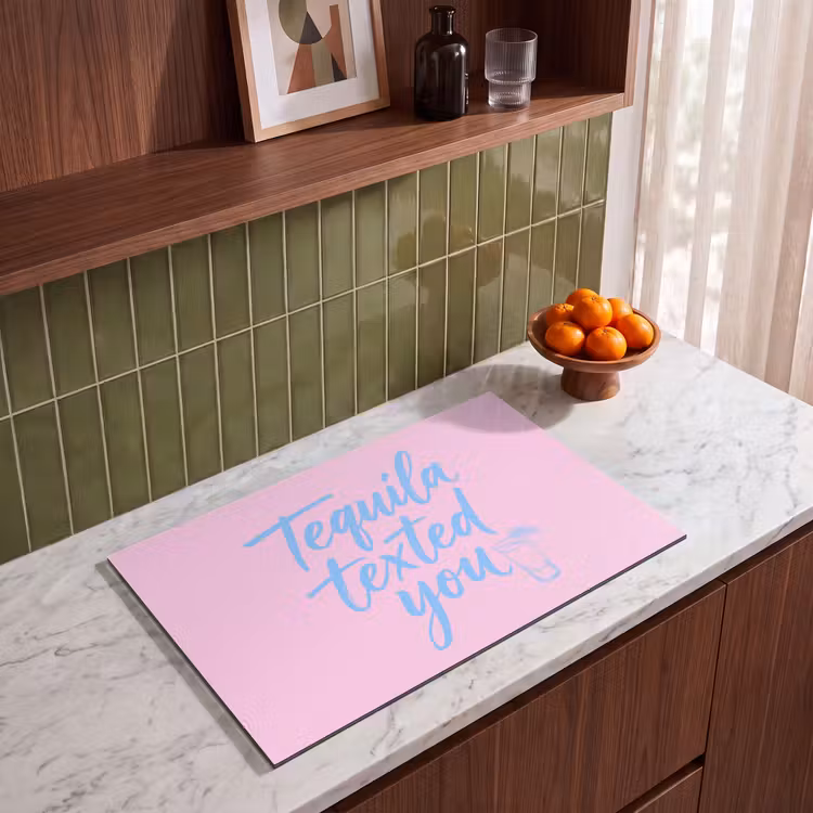 Inductie beschermer - Tequila texted you - Roze - Blauw — 4