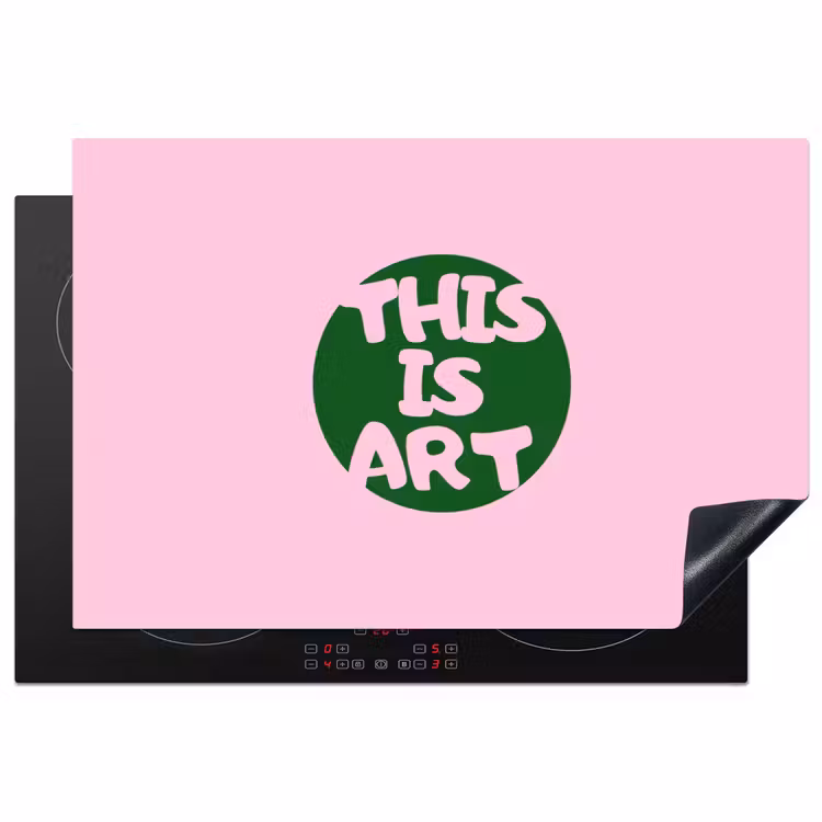 Inductie beschermer - This is art - Tekst - Cirkel - Groen — 2