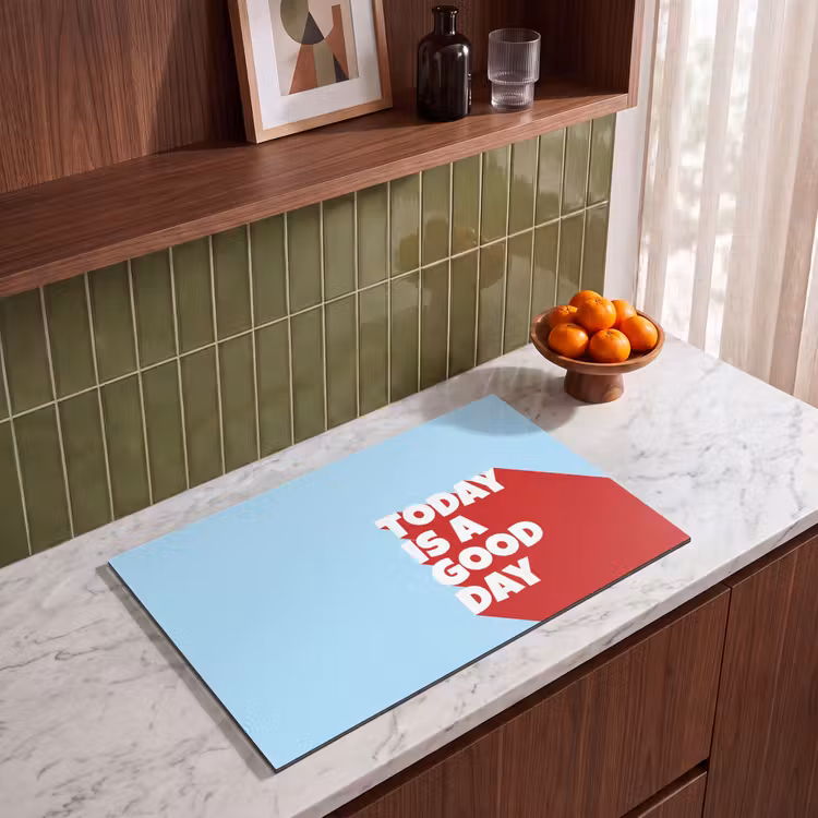 Inductie beschermer - Today is a good day - Rood - lichtblauw — 4