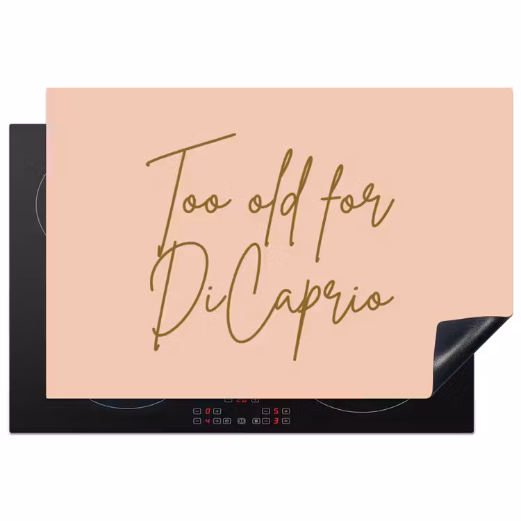 Inductie beschermer - Too old for dicaprio - Roze - Groen — 2