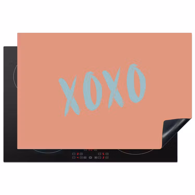 Inductie beschermer - XOXO - Blauw - Perzikkleur — 2