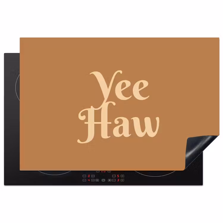 Inductie beschermer - Yee haw - Bruin - Minimalistisch — 1
