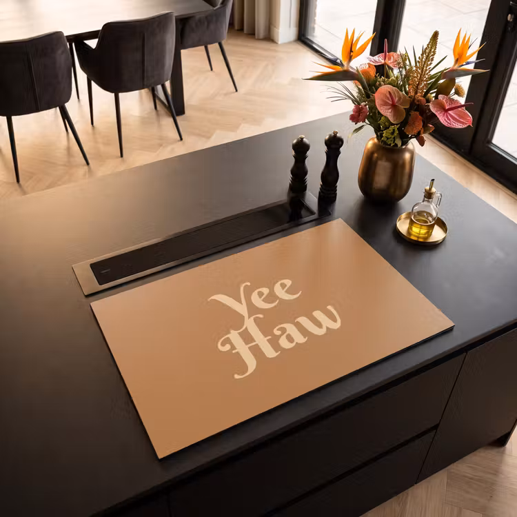 Inductie beschermer - Yee haw - Bruin - Minimalistisch — 3