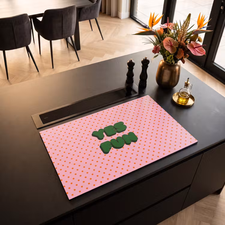 Inductie beschermer - Yes fun - Groen - Roze - Stippen — 3