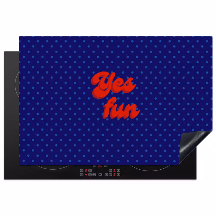 Inductie beschermer - Yes fun - Rood - Blauw - Stippen — 2