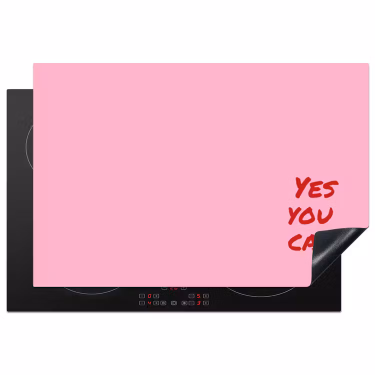 Inductie beschermer - Yes you can do it - Rood - Roze — 1