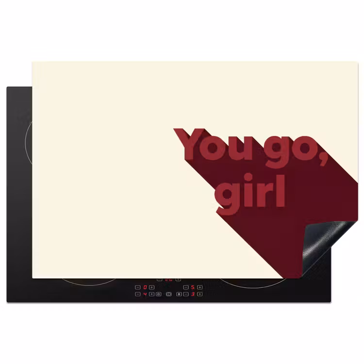 Inductie beschermer - you go girl - 3D - Rood — 2