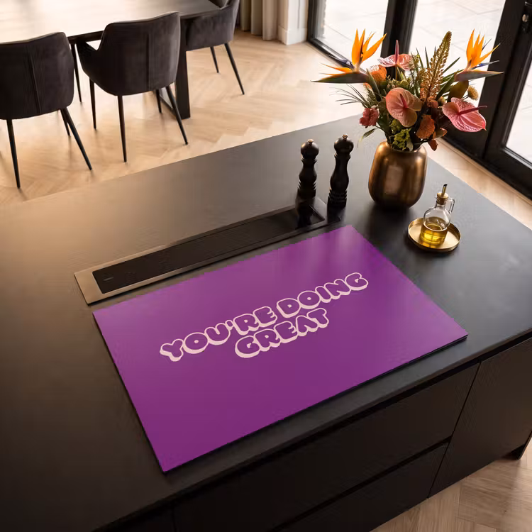 Inductie beschermer - You're doing great - Paars - Bubble letters — 3