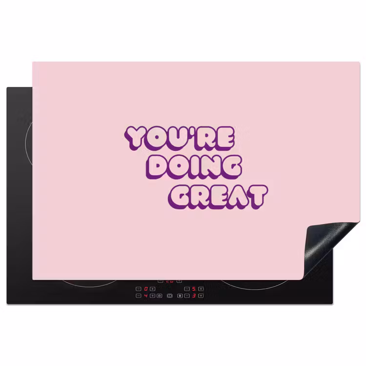 Inductie beschermer - You're doing great - Roze - Bubble letters — 2