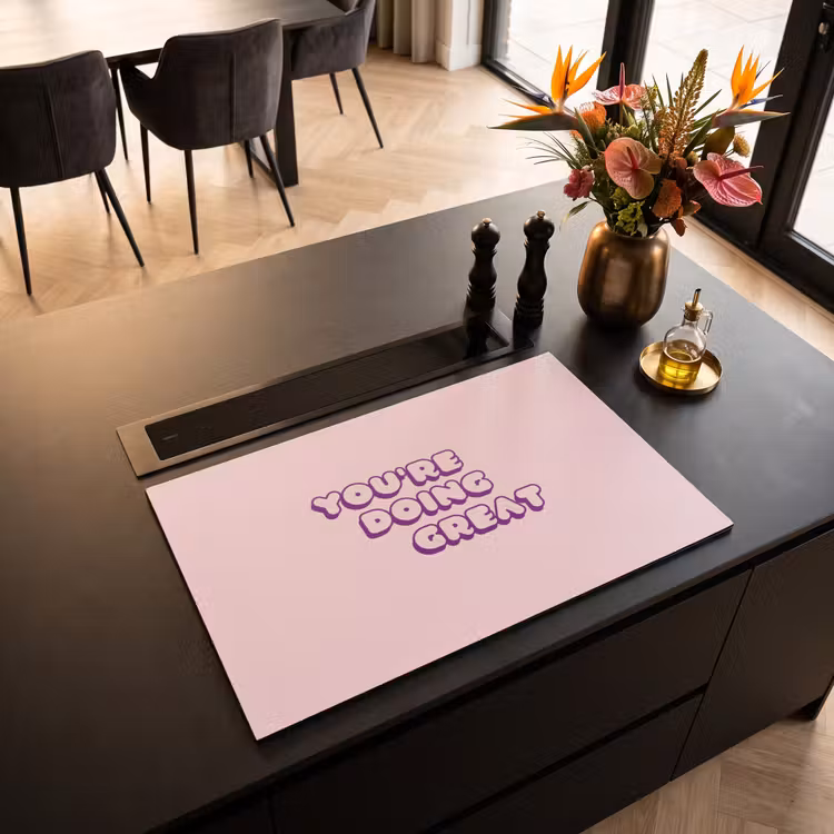Inductie beschermer - You're doing great - Roze - Bubble letters — 3