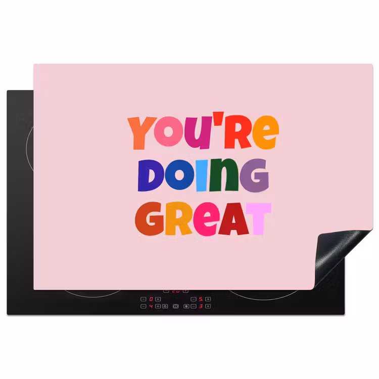 Inductie beschermer - You're doing great - Roze - Kleurrijk — 2
