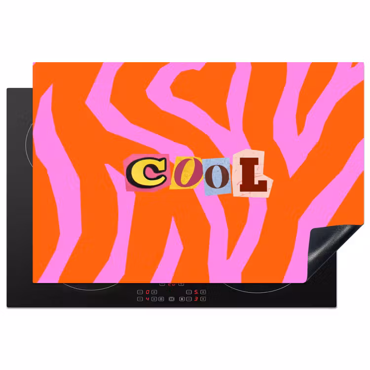 Inductie beschermer - Zebraprint - Grafisch - COOL - Oranje — 1