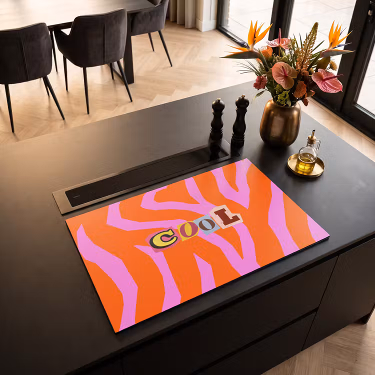 Inductie beschermer - Zebraprint - Grafisch - COOL - Oranje — 3