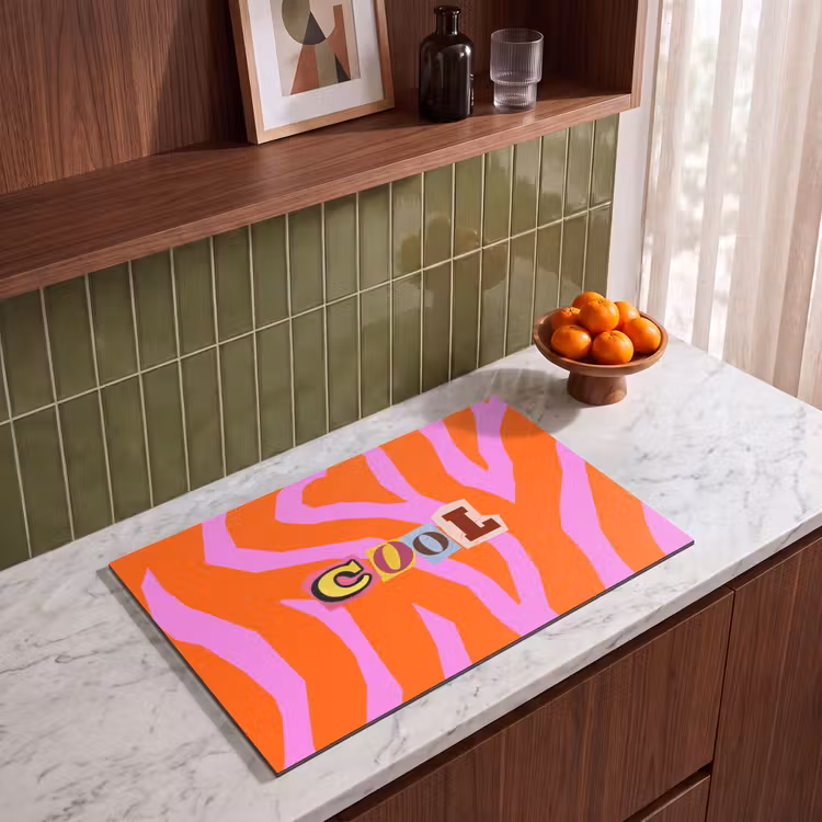 Inductie beschermer - Zebraprint - Grafisch - COOL - Oranje — 4