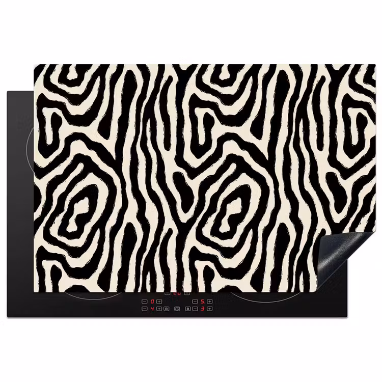 Inductie beschermer - Zebra - Zwart - Abstract — 1