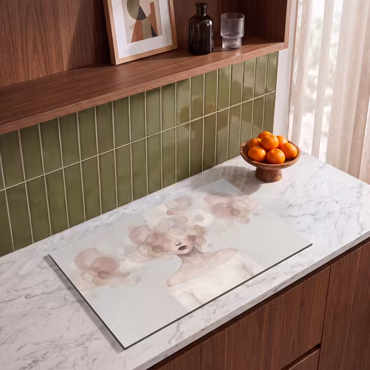 Inductie beschermer - Vrouw - Cirkels - Beige — 4