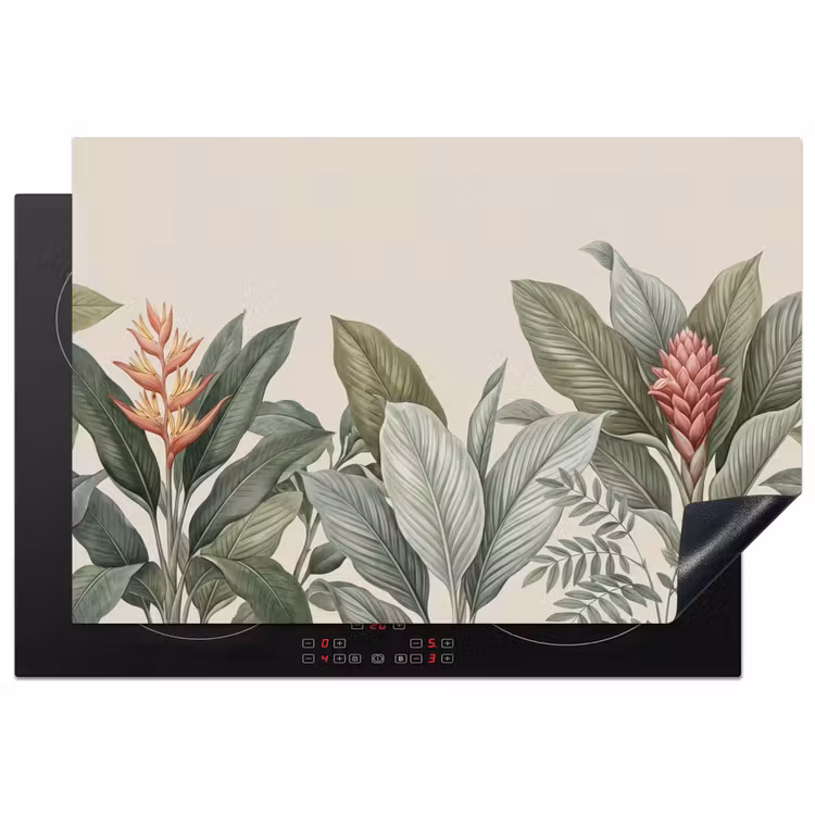 Inductie beschermer - Tropisch - Planten - Modern - Groen — 2