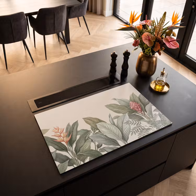 Inductie beschermer - Tropisch - Planten - Modern - Groen — 3
