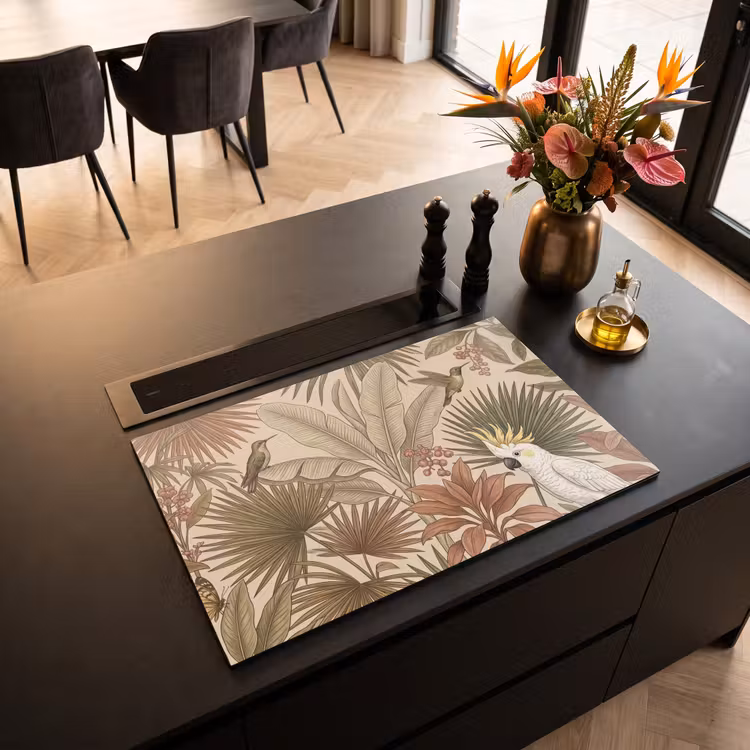 Inductie beschermer - Tropisch - Vogels - Beige — 3