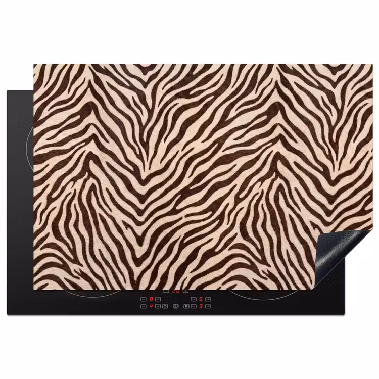 Inductie beschermer - Zebra - Strepen - Bruin — 2