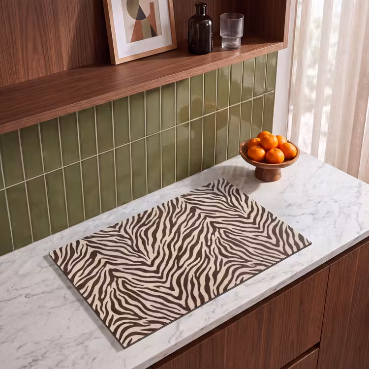 Inductie beschermer - Zebra - Strepen - Bruin — 4