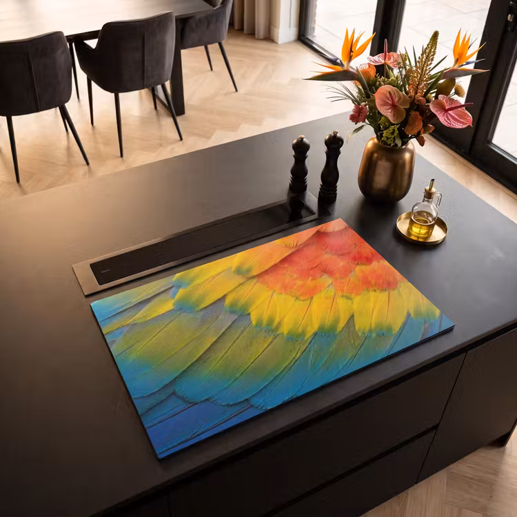 Inductie beschermer - Veren - Ara - Kleurrijk — 3